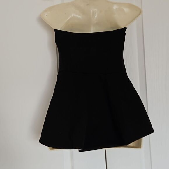 Ann Taylor Strapless Peplum Top Black Small - Picture 4 of 16